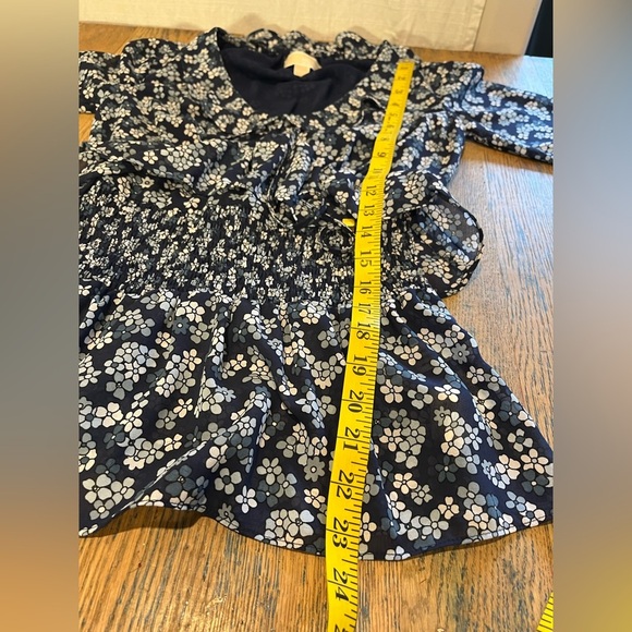 💙NWOT Michael Kors floral ruched blouse - XXS💙 - Picture 5 of 9